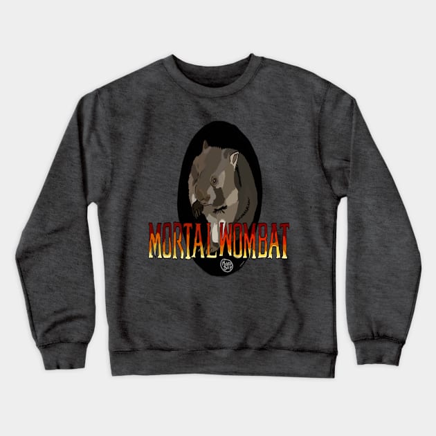 Mortal Wombat Crewneck Sweatshirt by Materiaboitv